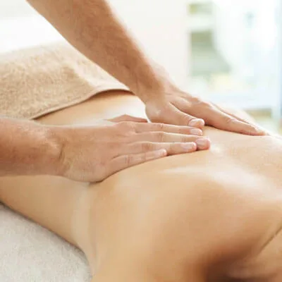 person getting a back massage