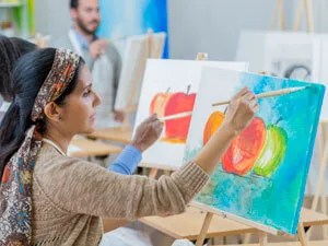 woman painting