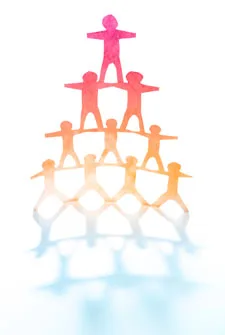 paper people pyramid